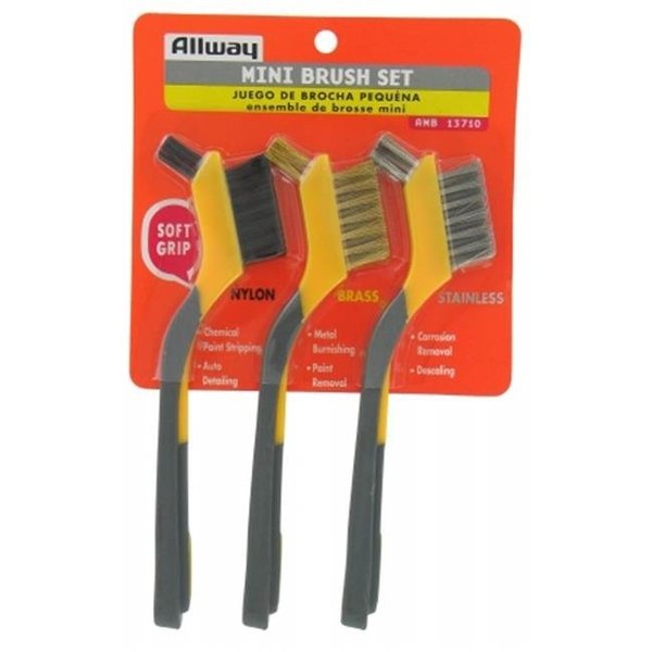 Allway Allway Tools Soft Grip Mini Brush Set  AMB 37064137106